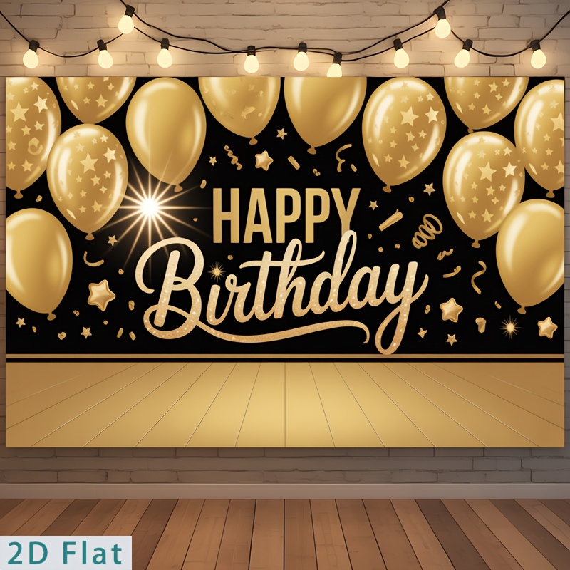 Happy 18th Birthday Banner – 185x112 Cm – Blau-silberne Party-Deko Für Jungen & Männer – Inkl. Aufhängeseil