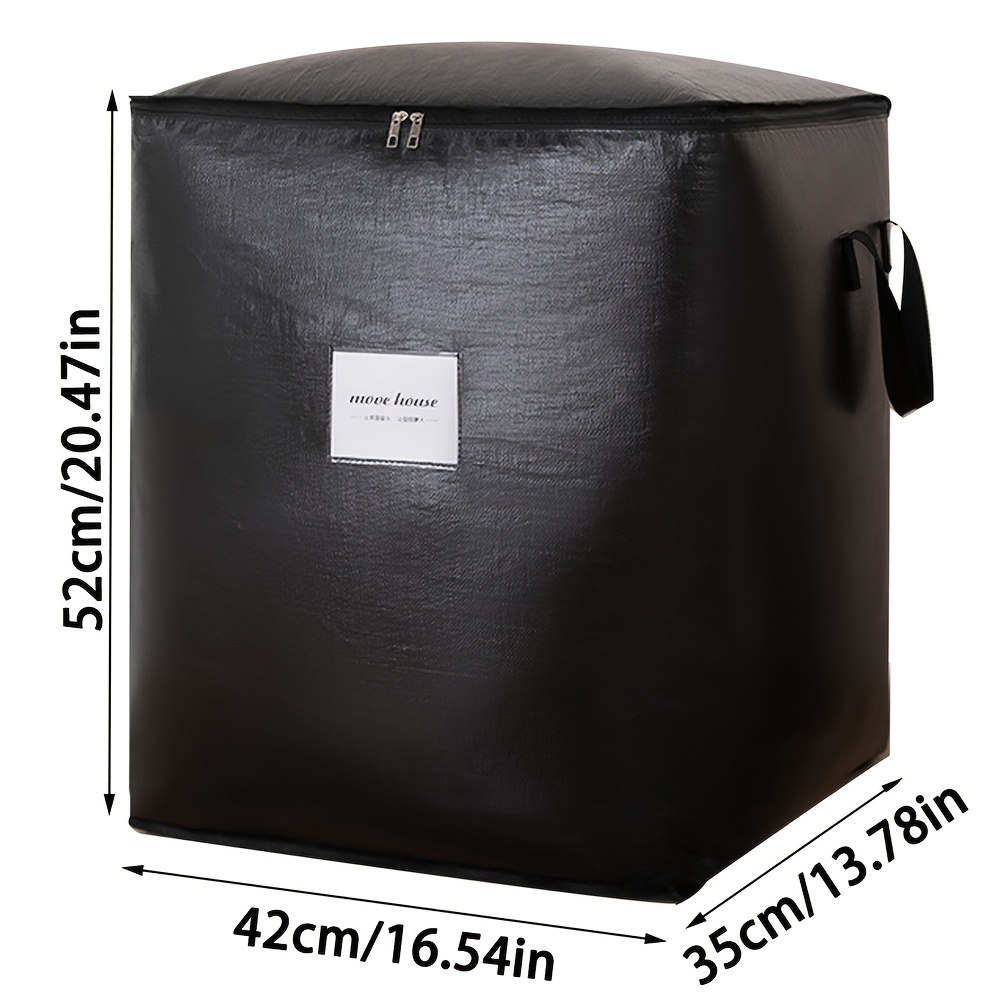 1pack Storage Bags For Clothes, Heavy Duty Moving Bags With Reinforced Handles, Storage Containers For Organizing Bedding, Blanket, Sheets, Pillows, Under-bed Storage