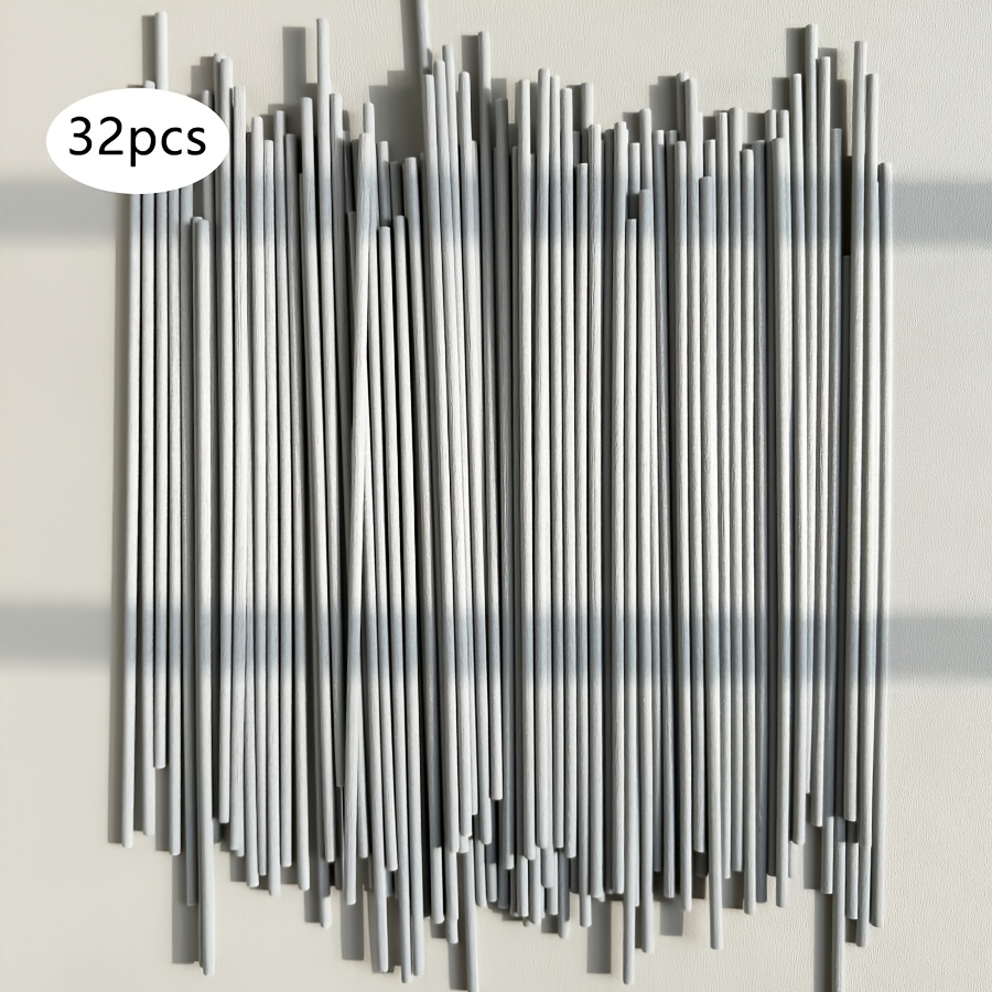 TEMU Bastones difusores de fibra de 32 piezas de 3x200 mm, accesorios para el hogar, bastones de volatilización, decoración de accesorios