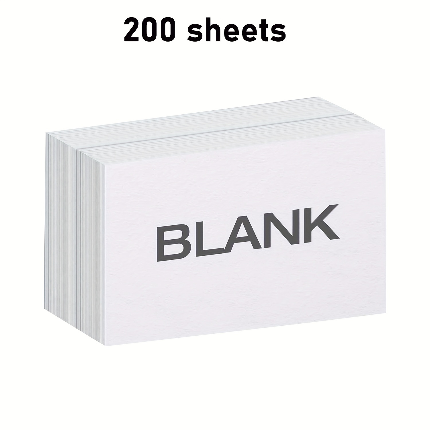 100/200 Sheets White Blank Index Cards, 3x5 Inches - Bulk Pack Of Flashcards For School, Work, And Studying, Perfect For Organizing Notes And Learning Materials