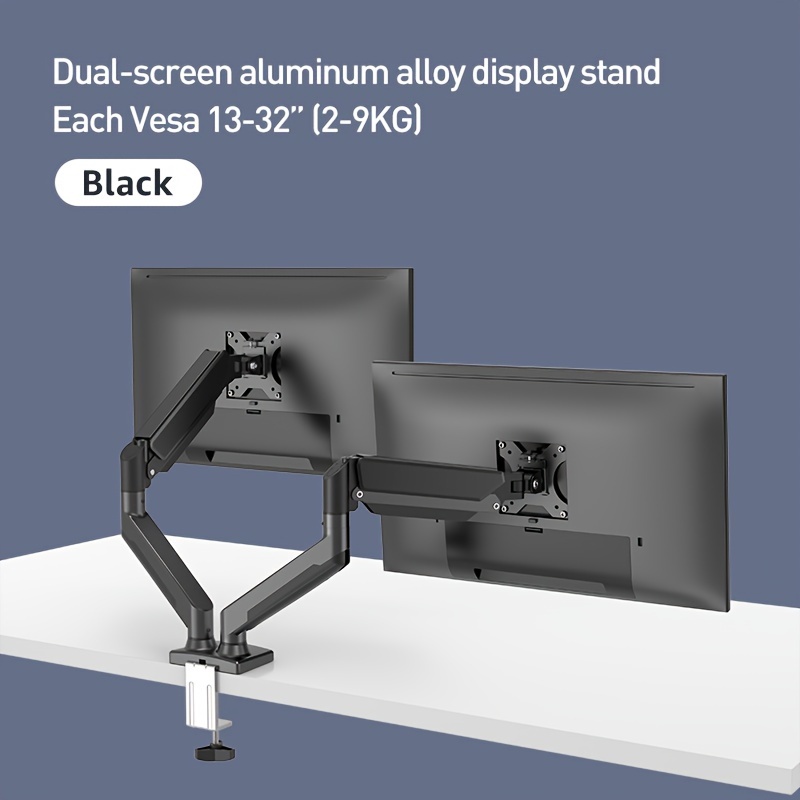 1pc monitor arm dual monitor holder adjustable spring monitor desk mount for 17 32 inch dual monitor mount holds max 19 8lbs computer monitor arms with wide range of motion for home office