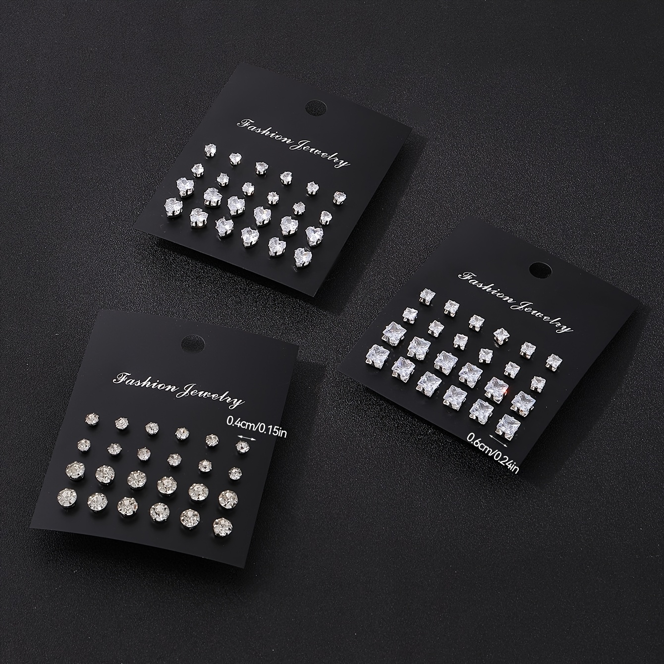 72-24pcs Women's Fashion Geometric Stud Earrings Set