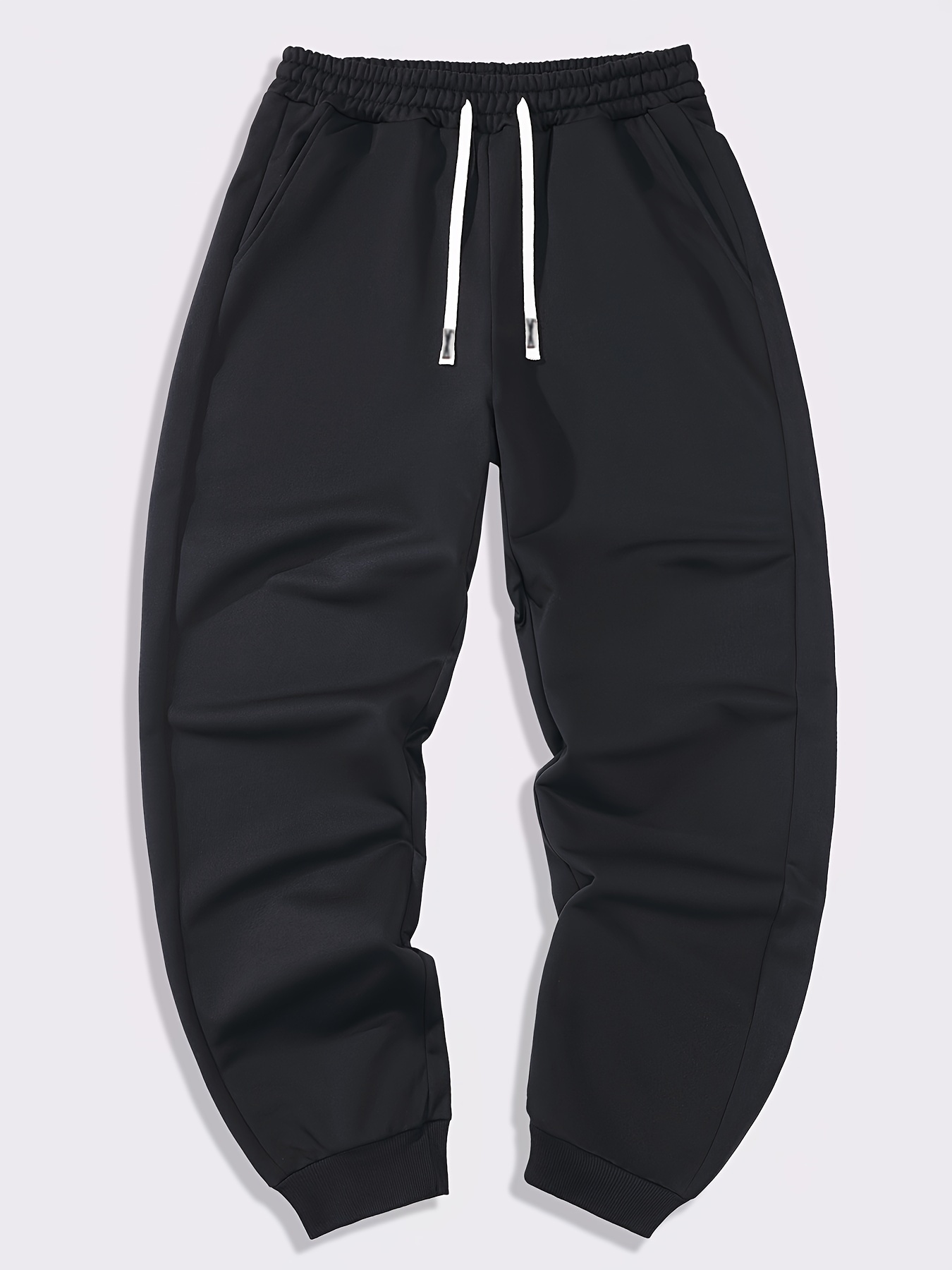 men s cuffed sweatpants waist drawstring casual Temu