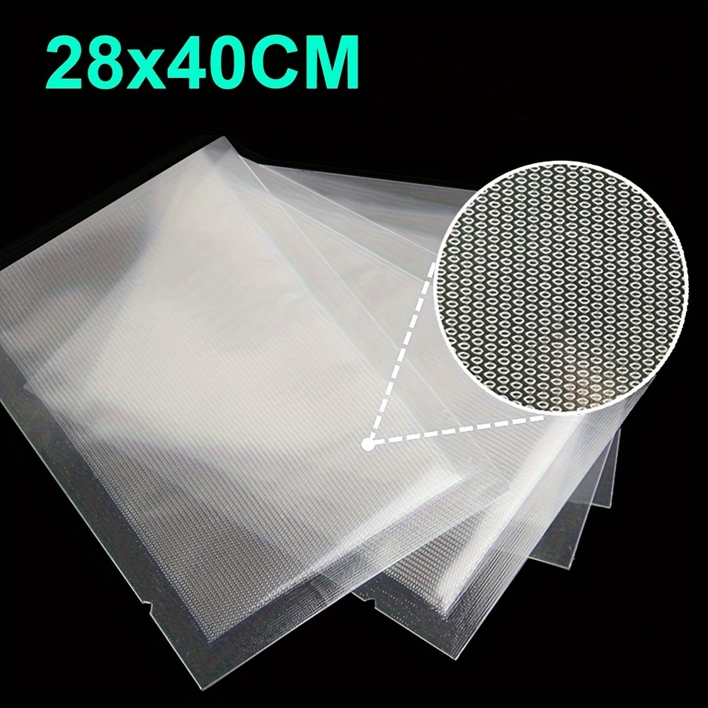 TEMU 100 Pre-cut Vacuum Sealer Bags - 3 Sizes For Food Storage And Preservation | Ideal For Sealers And Heat Sealing | 100-count Vacuum Storage Bags