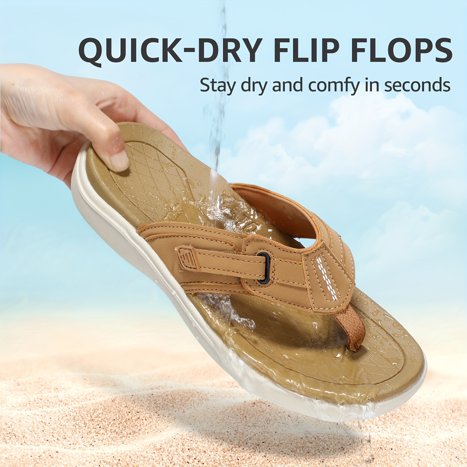 Stq Orthopedic Women s Arch Support Flip Flops Memory Foam details 10