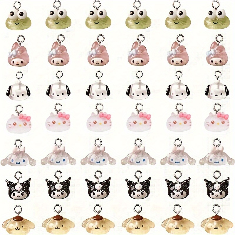 

28pcs Cute Cartoon Resin Pendant Anime Style Charms For Diy Bracelets Necklace Keychain Jewelry Making, 3d Mini Charms Pendant Ornament