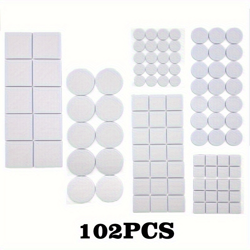 102pcs Thickened Non-slip Table And Chair Leg Pads, Furniture Protectors, Quiet Anti-scratch Foot Pads, Protects Table And Stool Legs, Silent Foot Pads