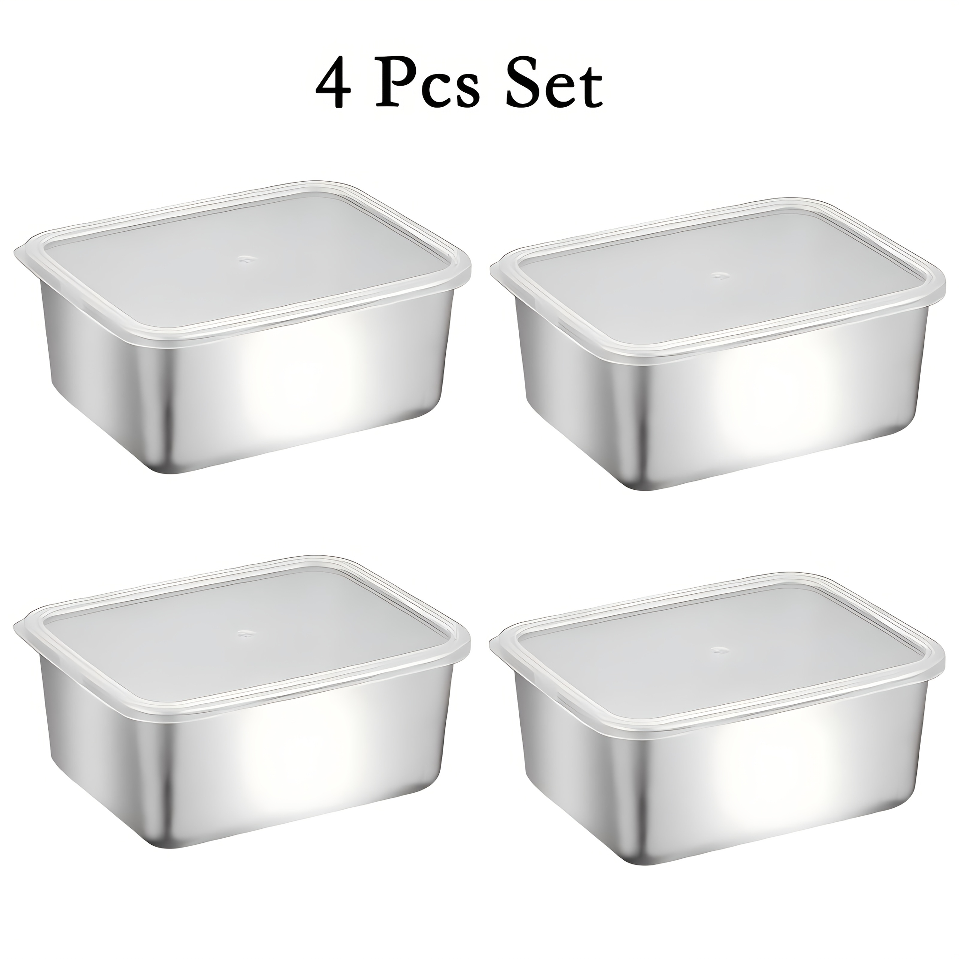 TEMU Stainless Steel Sealed Storage Containers, Portion Boxes, Lunch Boxes