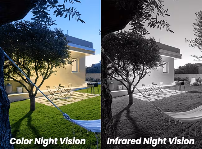 solar security camera outdoor wireless security camera 2k hd resolution color two way detection sd card cloud storage compatible with alexa google 2 3 4 solar cam 1pc battery camera Product details 1