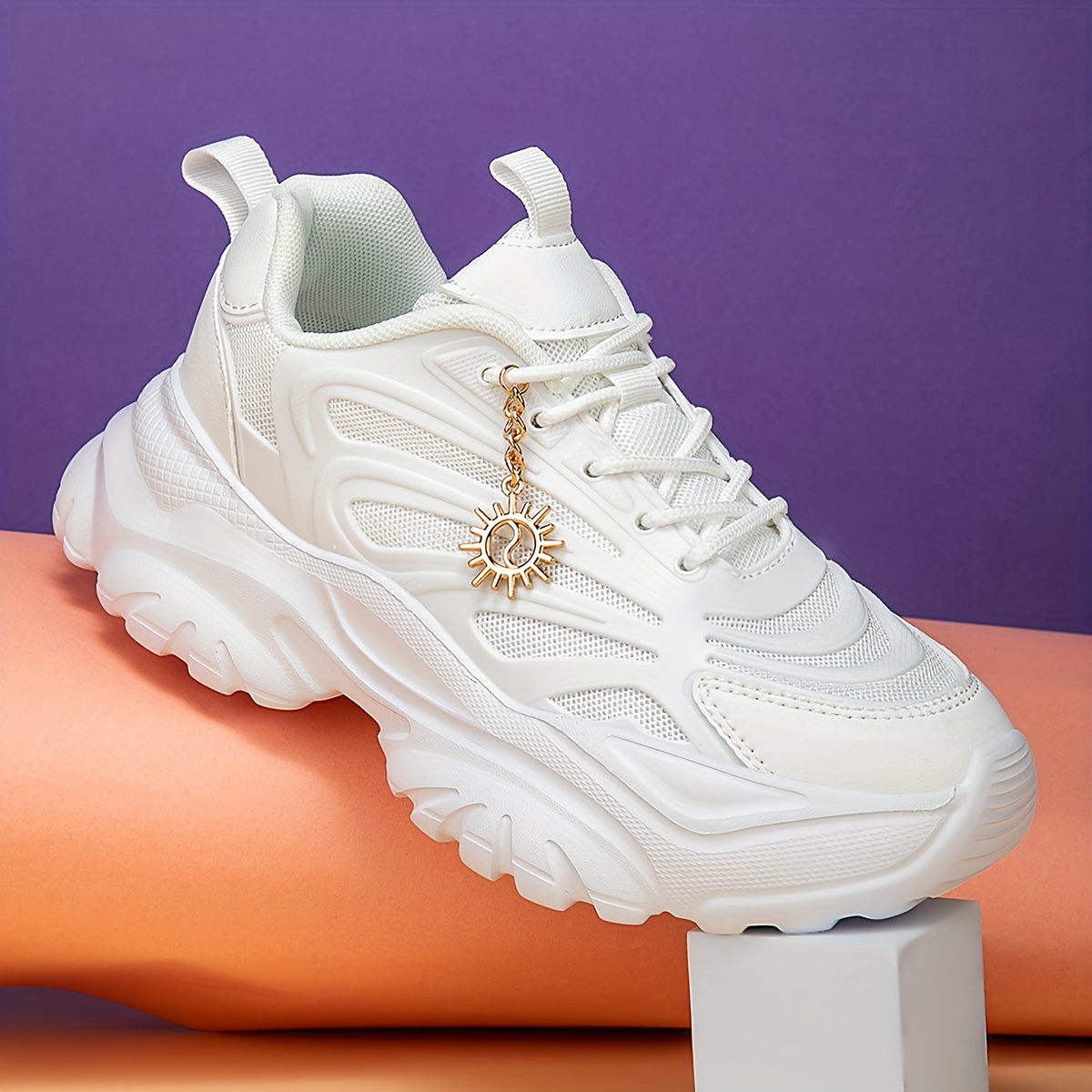 zapatillas de plataforma gruesa transpirables para mujer con   gruesa y   met   tac n     para aumentar   adecuadas para casual     acolchada uso todo el a o   cn41 eu41 0