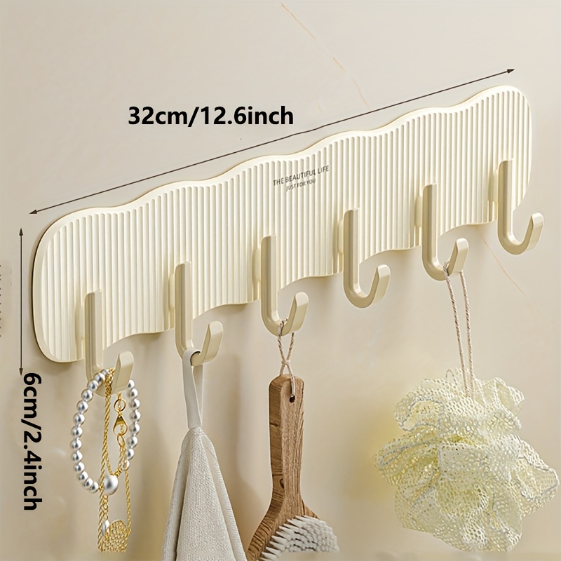 1pc Door Hook For Hanging Clothes, No Drilling Required, Suitable For Bathroom And Home Use