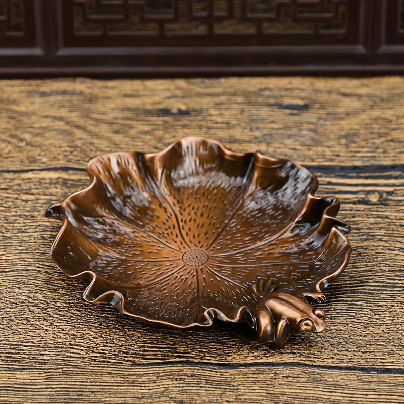 TEMU 1pc Lotus Frog Fun Shaped Metal Coaster Gathering Qi Attracting Wealth, Attracting Wealth And , Suitable For Mugs, Tea Cups, Glass Cups, Etc. To