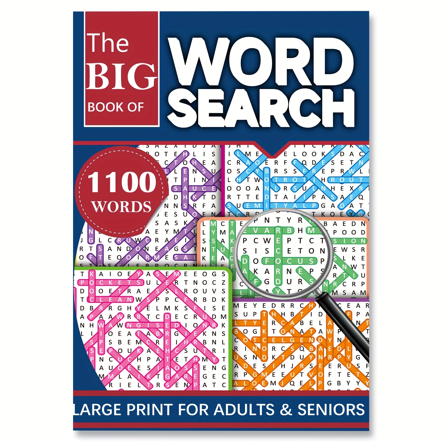 TEMU 1100 Words Large Print Book For Adults & Seniors - 55 Themed With Vocabulary Builder, -friendly Activity Book With -like Puzzles To Memory &