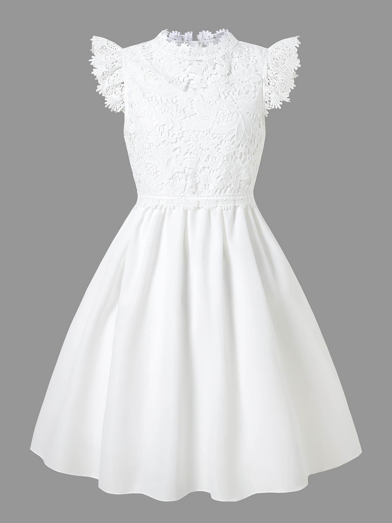 spring summer new teen dress white sleeveless lace sleeves - Temu Oman
