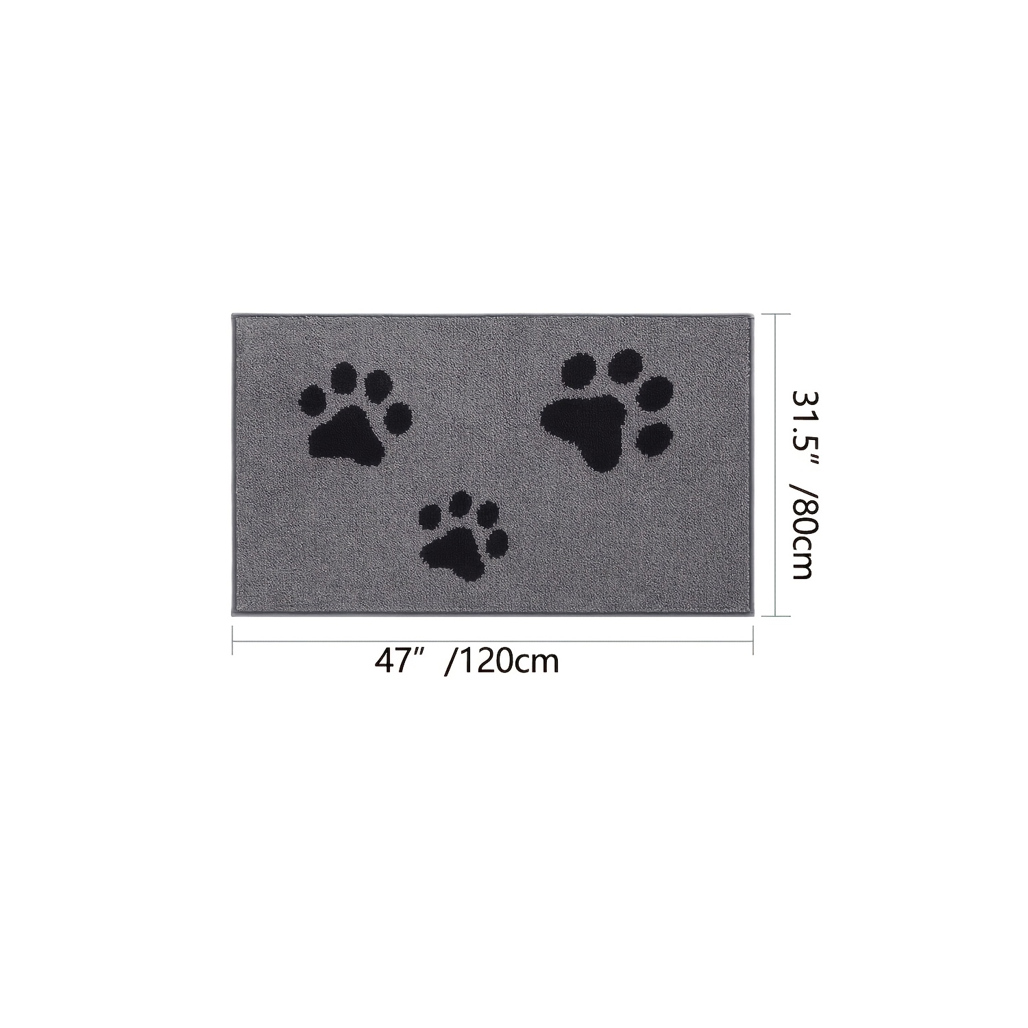 TEMU Dog Door Mat For Muddy Paws, Indoor Doormat, Absorbent Mud Mat For Dogs, Non-slip Washable Entrance Pet Rug, Inside Mat For Front Door