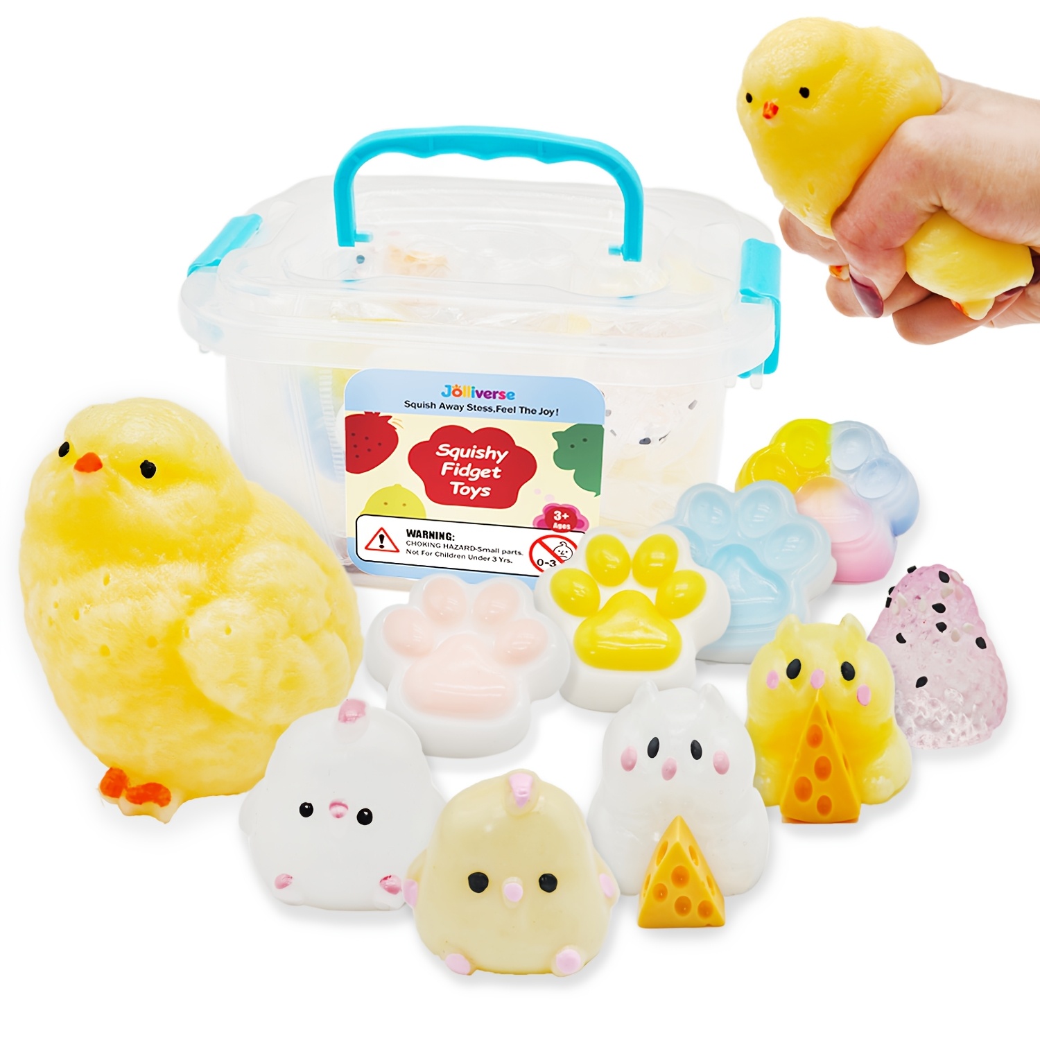 TEMU 10pcs Taba Toys Kit With Toy Box & Cute Stickers, Kawaii Taba Squishies Squeeze Toys Toys Party Favors For Kids, Fidget Toys For Kids, Birthday