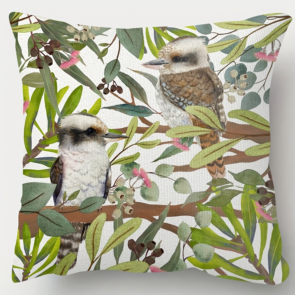 TEMU 1pc, Australian Pillow Cover, Traditional-style Short Plush Decorative Cushion Case, 18x18 Inches, Hand Wash, Zipper Closure, Woven Polyester,