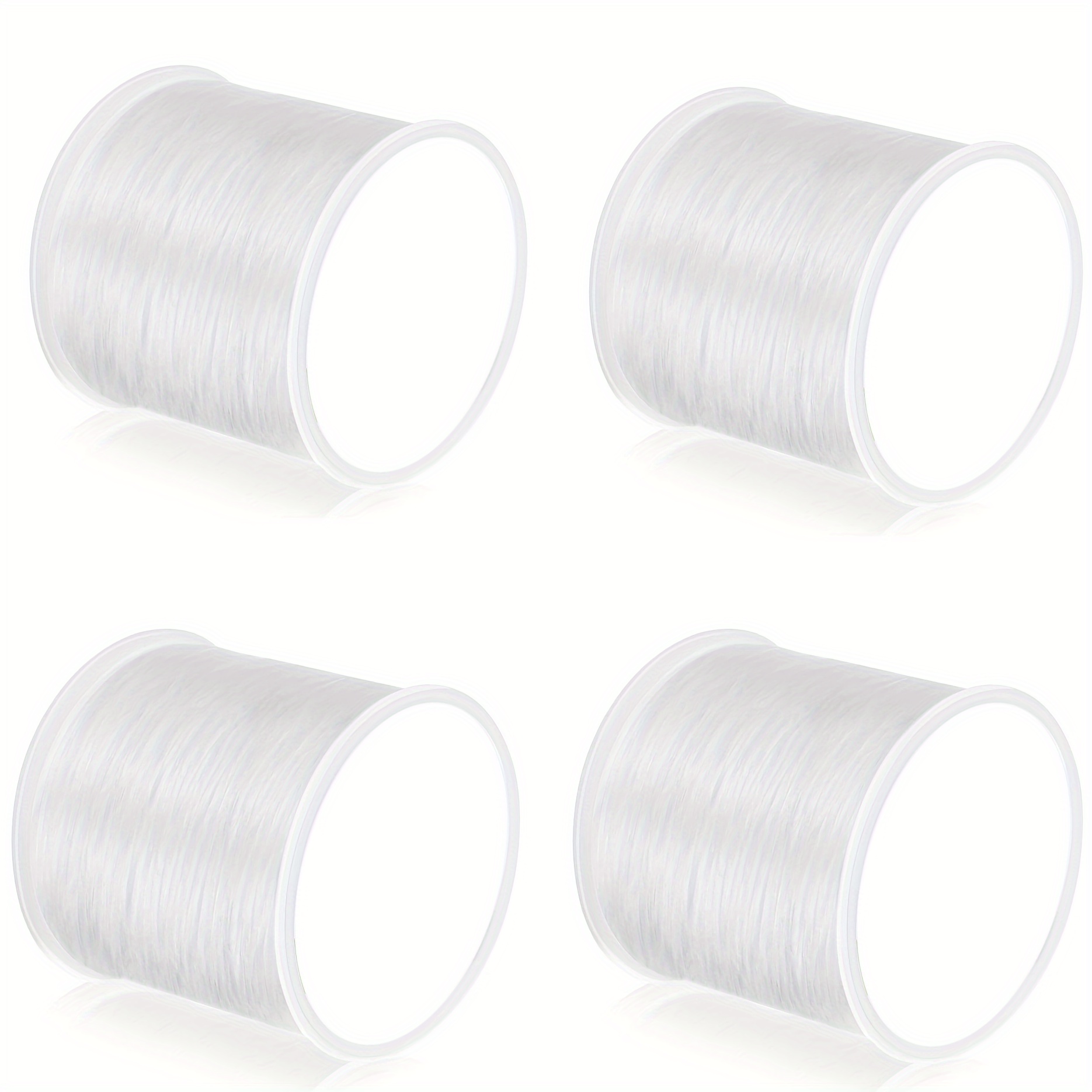 

4pcs 1mm Elastic Bracelet String Cord Stretch Bead Cord For Jewelry Making And Bracelet Making White