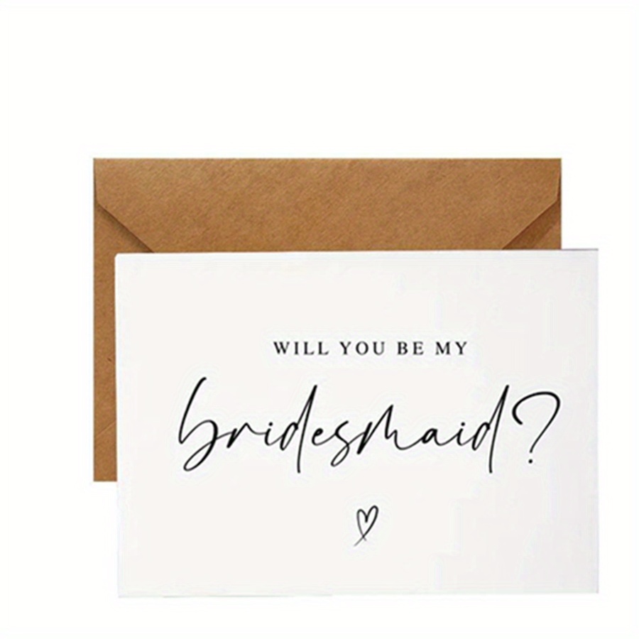 Image of 8sets/16pcs Will You Be My Bridesmaid Cards, Bridesmaid Proposal Cards, 8 Bridesmaid Cards, Wedding Card With 8 Envelopes