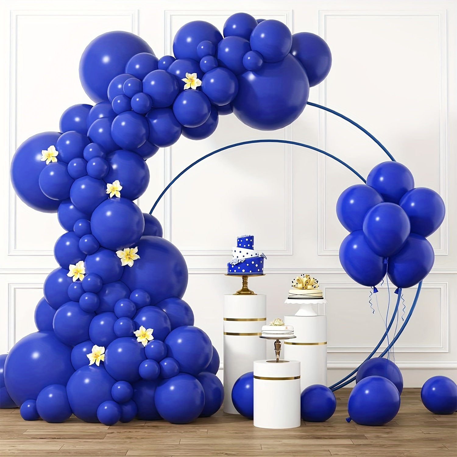

110pcs Royal Blue Latex Balloon Set For Birthday Party Decoration Graduation Festival Party Bridal Shower Christmas Halloween Valentine's Day Mother's Day Various Festivals Holidays