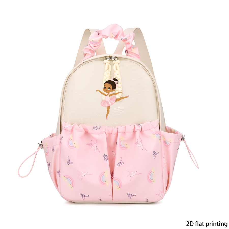 TEMU Fashion Pattern Printed Dance Backpack, Ballet Latin Dance Bag, Adjustable Shoulder Straps, Suitable For Dance Enthusiasts, Yoga, Daily And