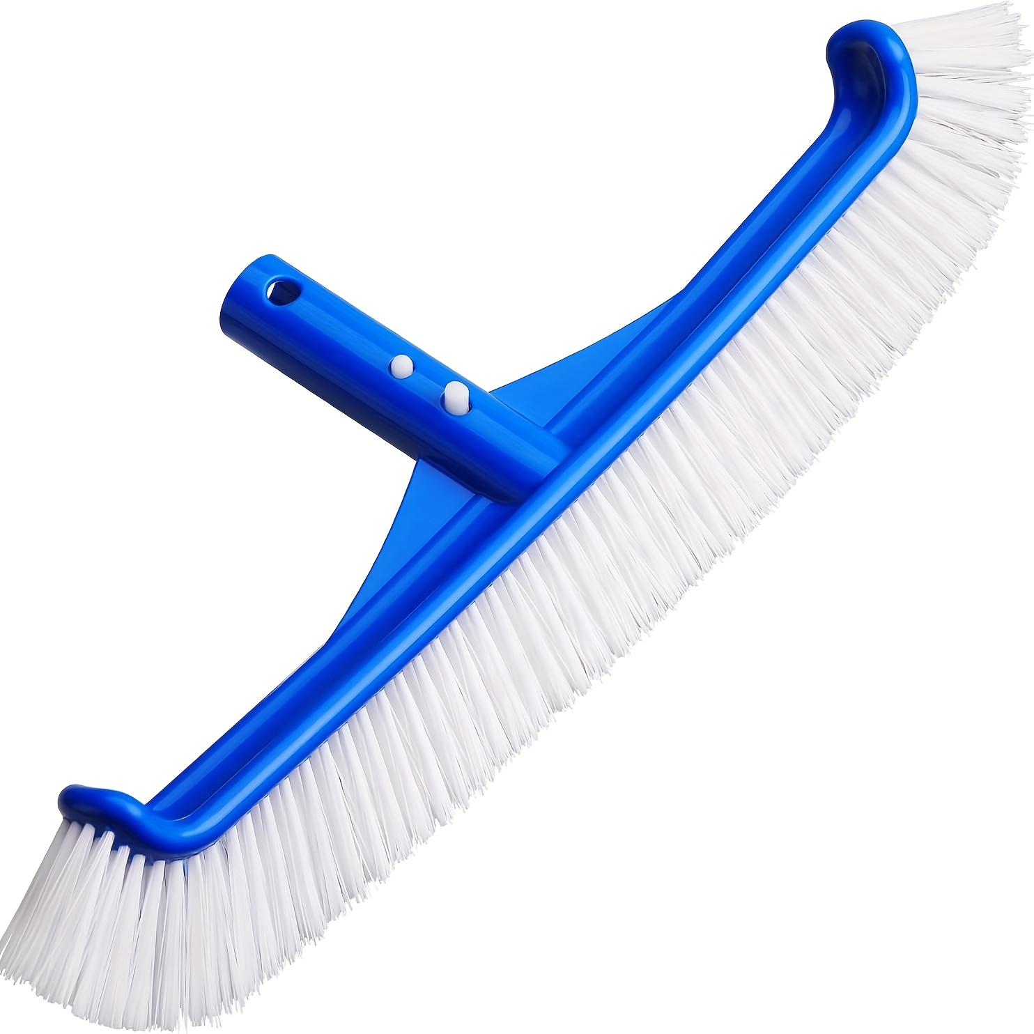 TEMU Pool Brush - 17" Pool Brush Head For Cleaning Pool Walls, Curved Ends High-efficiency Pool Scrub Brush, Premium Nylon Bristles Pool Brush Head