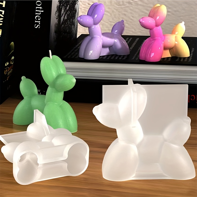 

1/2pcs 3d Silicone Puppy Mold Diy Keychain Pendant Aromatherapy Candle Dog Resin Balloon Dog Dropping Mold