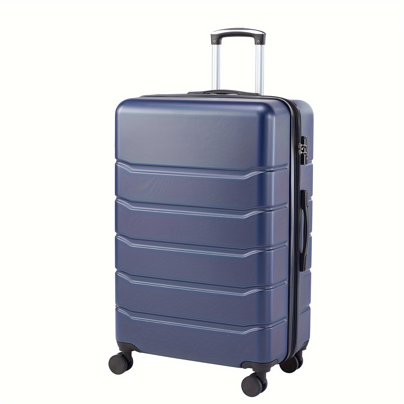 

Hard Shell Abs Lightweight Travel Luggage With Hardside Suitcase With Spinner Wheels, Blue