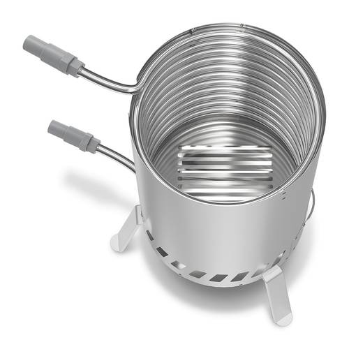 riscaldante per piscina a legna, riscaldatore per piscina con fonte e bobina riscaldante, riscaldatore per piscina in acciaio inossidabile ( di connessione da 32 mm), riscaldatore per piscina a con tappetino e vassoio ignifughi