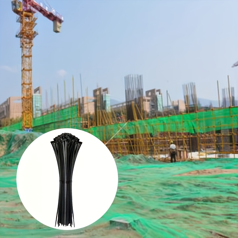 100pcs Heavy Duty Tie, Self-Locking Function, High Strength and Durable Nylon Zipper Strap for Construction and Home Organization, Cable Management