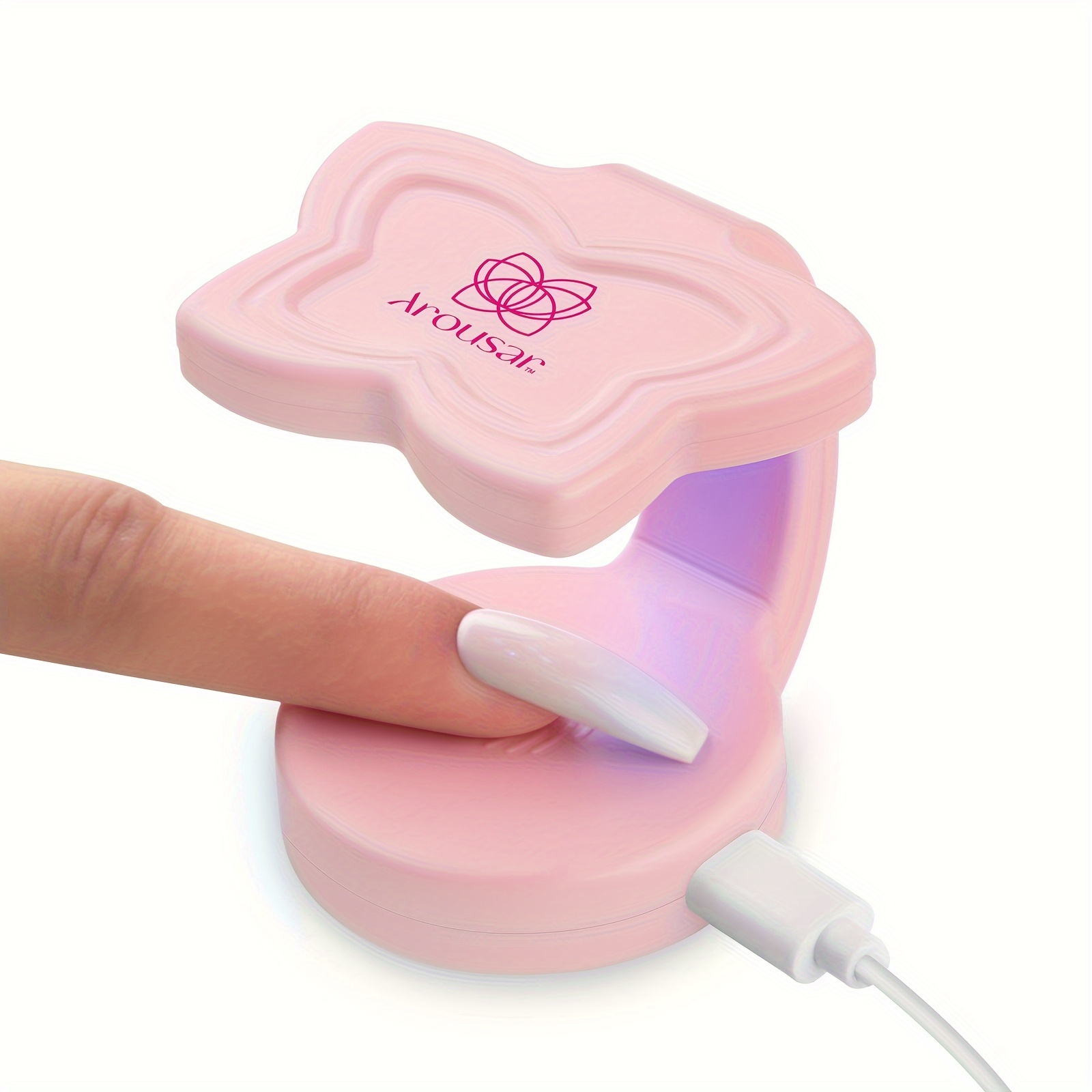 

Arousar Mini Uv Led Nail Lamp, 15w Pink Nail Glue Uv Curing Lamp With , Portable Usb Nail Cure For Travel Manicure Diy Nail Art