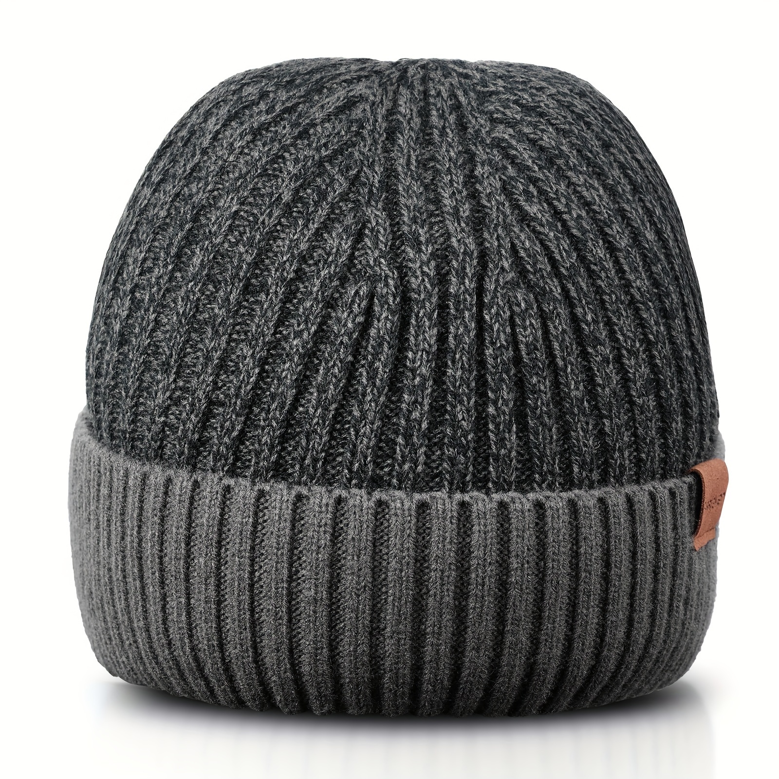 

Winter Beanie Hat For Men: Warm Knit Beanie Winter Thermal Skull Cap With Fleece Lined Men Women Cuffed Cap