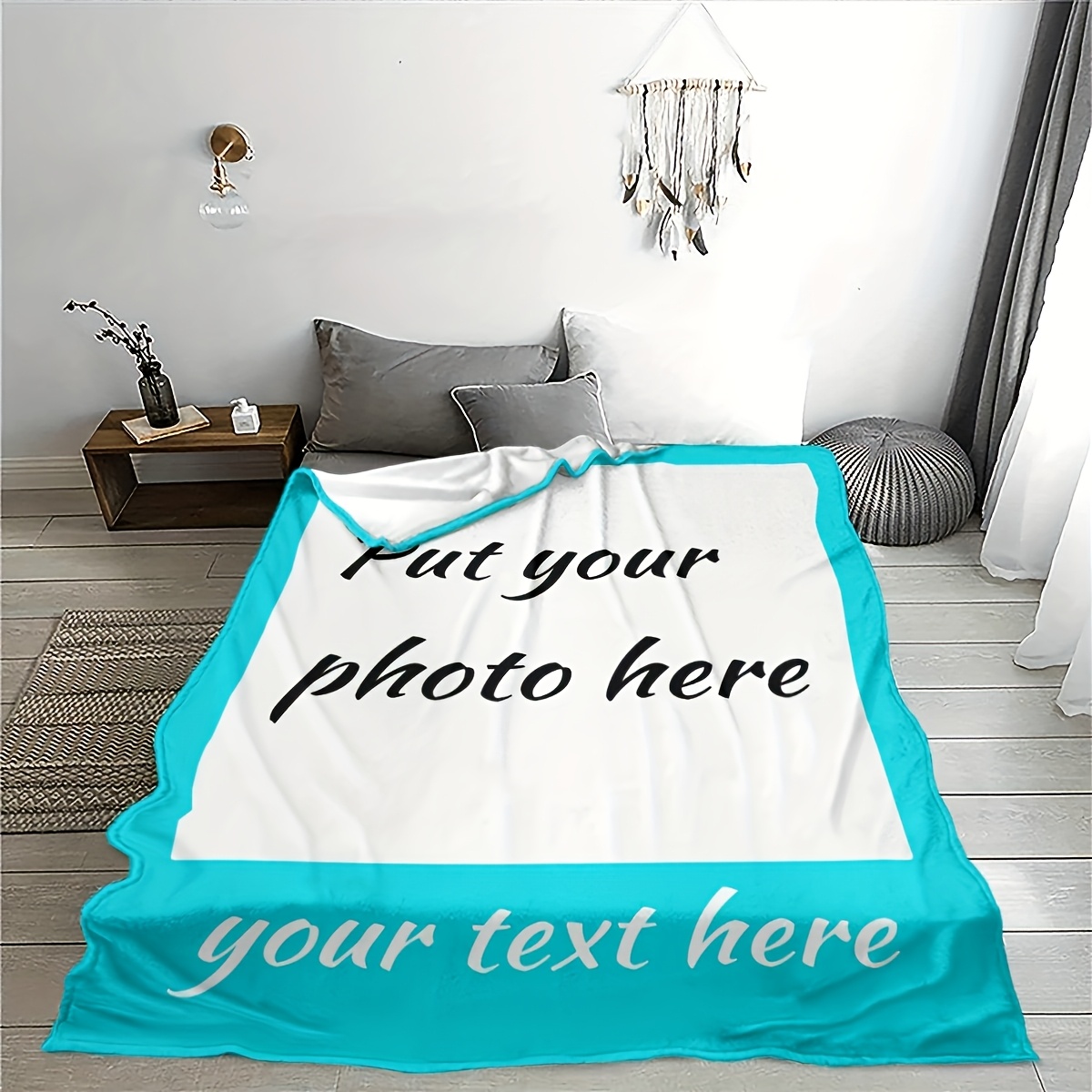 Custom Blanket with Personalized Image and Text