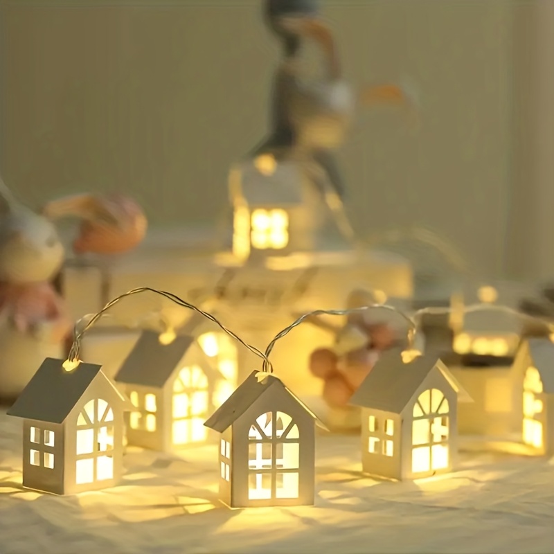 TEMU Guirlande Lumineuse d'Intérieur Festive de Maison à 10 , Décoration de Village de Noël , les Fêtes, les Rideaux, , , les Fêtes, , , et Diverses