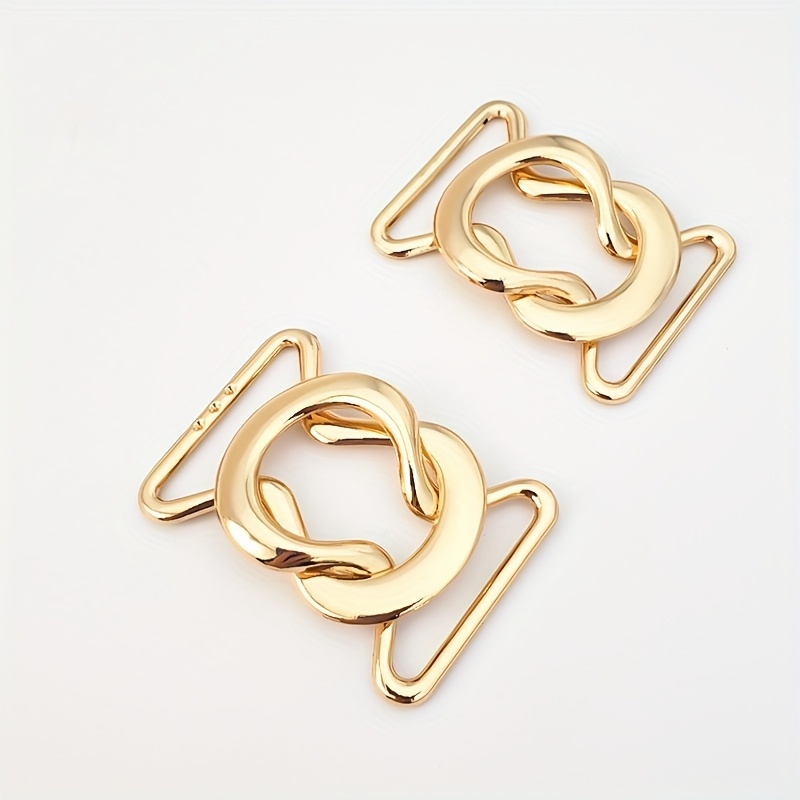 TEMU 2 Sets Of Metal Waist Buckles, Coat And Windbreaker Belt Buckles, Curtain Strap Buckles, Decorative Adjustment Buttons, Adjustment Buckles,