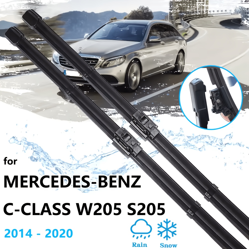TEMU Kit Tergicristalli Anteriori 2 Pezzi, Compatibile con Modelli Mercedes-Benz W205 S205 dal 2014~2020, Palettine Senza Cornice, 22"+22