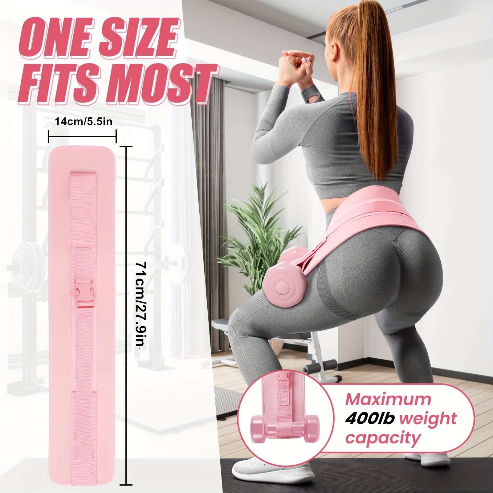 exercise hip thrust belt dumbbell hip thrust belt thicken Temu