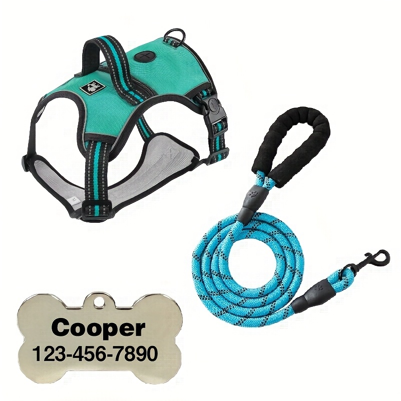 Customizable 2pcs Vest-Style Harness and Leash Set for Dogs