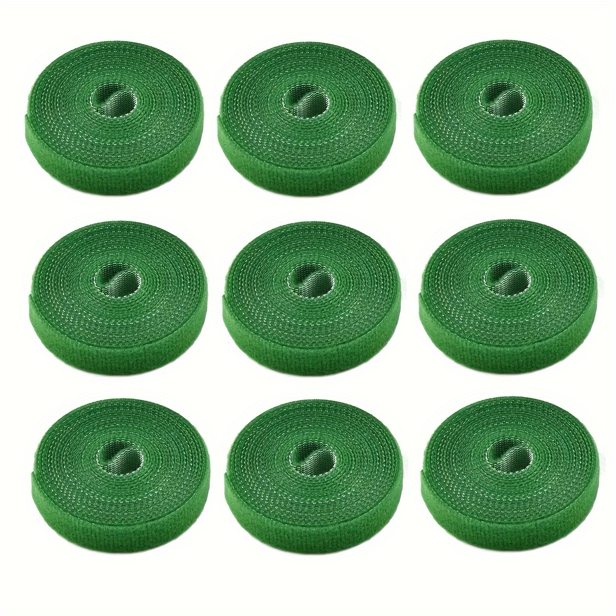 

9 Rolls Green Garden Plant Ties, Plastic 10mm Wide, 1 Meter Long Twine For Climbing Plants, Gardening Support Tape For Branch Fixing And Flower Arranging