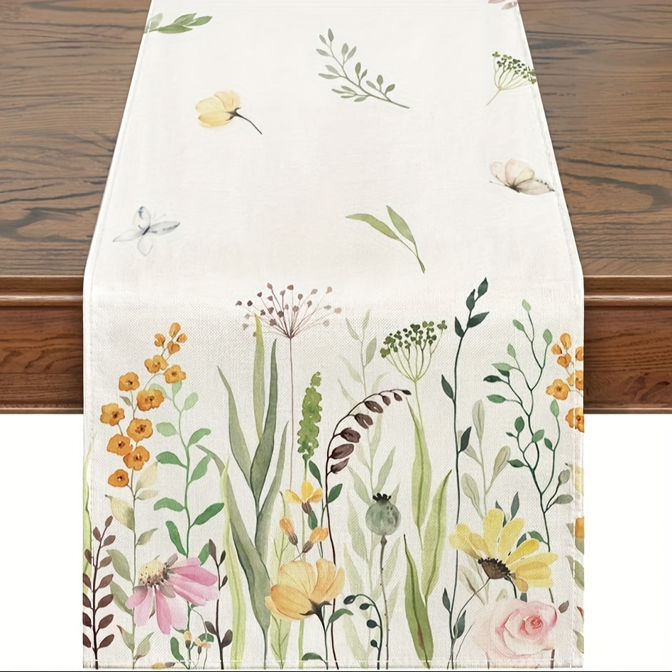 1 stück tischläufer frühling sommer blumendesign. eine