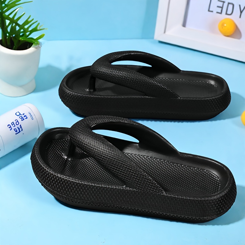 womens lightweight eva beach sandals slip on flat sole summer slippers with cushioned     beige white light grey dark grey for poolside casual outdoor wear   slipon design cushioned insole Product details 4
