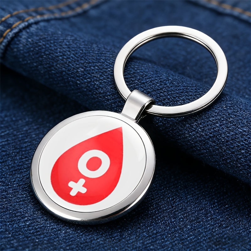 TEMU 2d Flat, Blood Keychain, 2d Flat Pattern Drop Medical Symbol Keyring, Blood Donation Awareness Pendant, Cool Medical-themed Accessory, Gift For