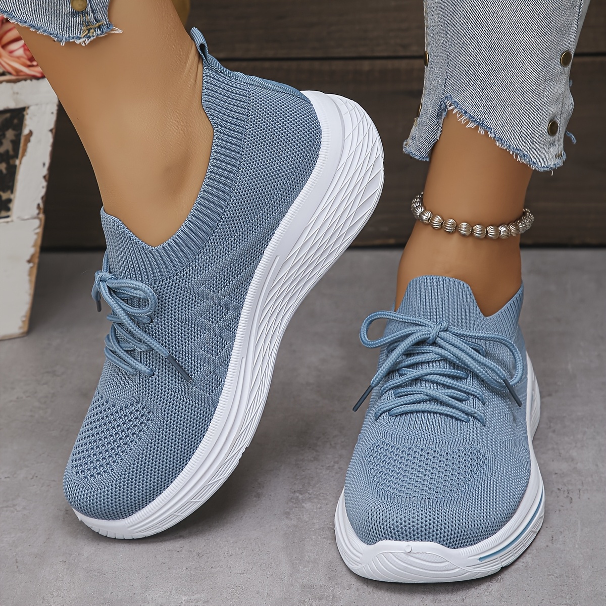 womens sneakers lightweight running shoes cushioned rubber Temu