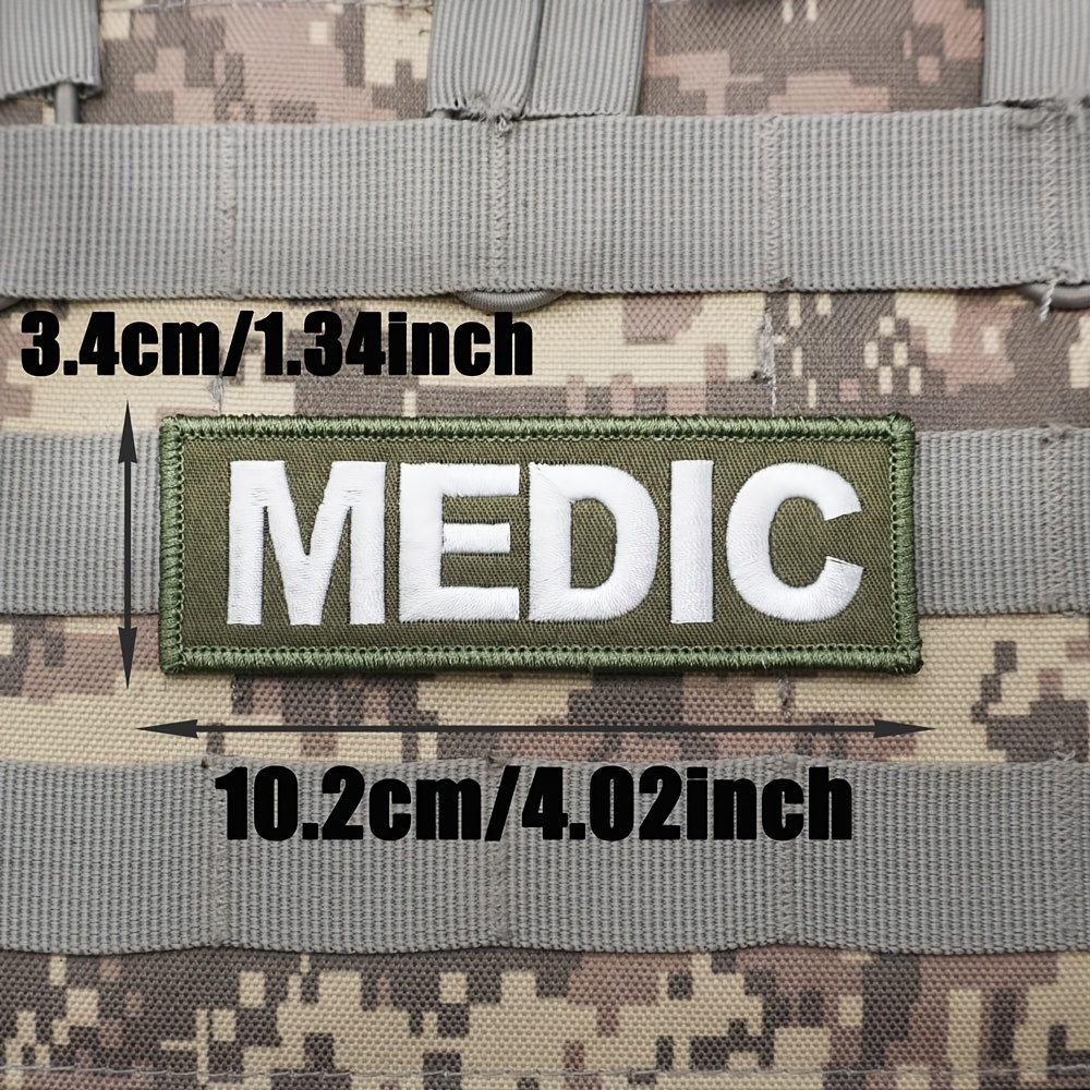 Image of 1pc Medic Medical Embroidered Cloth Patch, Suitable For Decorating Vests, Backpacks, Hats And Clothes, Decorative Embroidered Patch Badge, Gift Item, Ideal Birthday Present