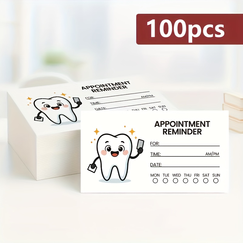 TEMU 50/100 Feuilles de Cartes de de - Design de Dents Souriantes et Brosse à Dents avec Grilles Hebdomadaires/Mensuelles, Formulaires Imprimables