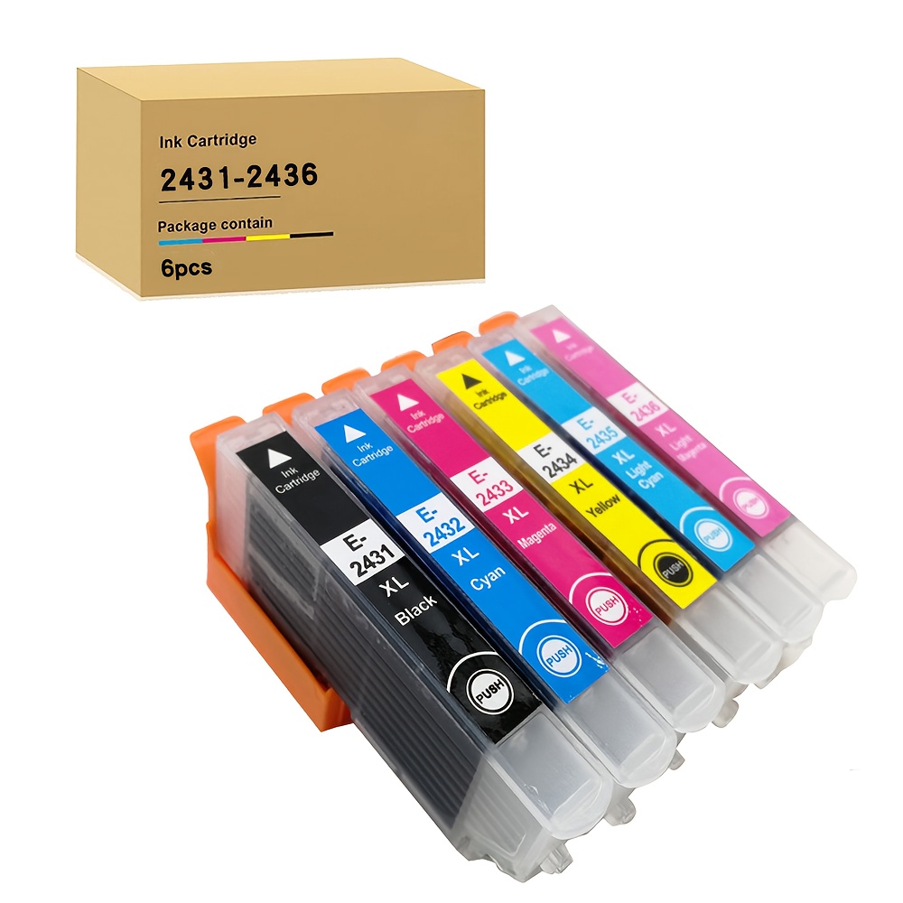 Compatible Printer Cartridges E-2431-e2436 24xl, Suitable For Photo Models Xp-55, Xp-750, Xp-760, Xp-850, Xp-860, Xp-950, Xp-960, And Xp-970 As Replacement Ink