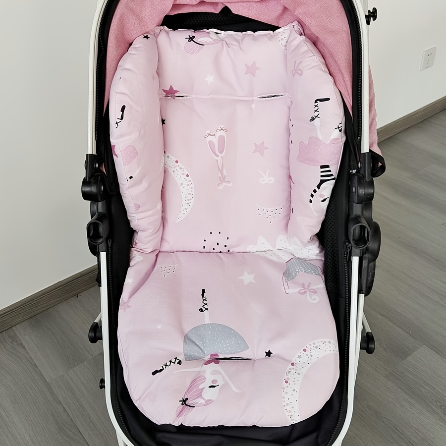 

Universal Stroller Cushion Pad For Babies 0-3 Years, Reversible All-season Quilted Polyester Comfort Liner With Adjustable Belts - Enhanced Thickness For Infant Carriage Support