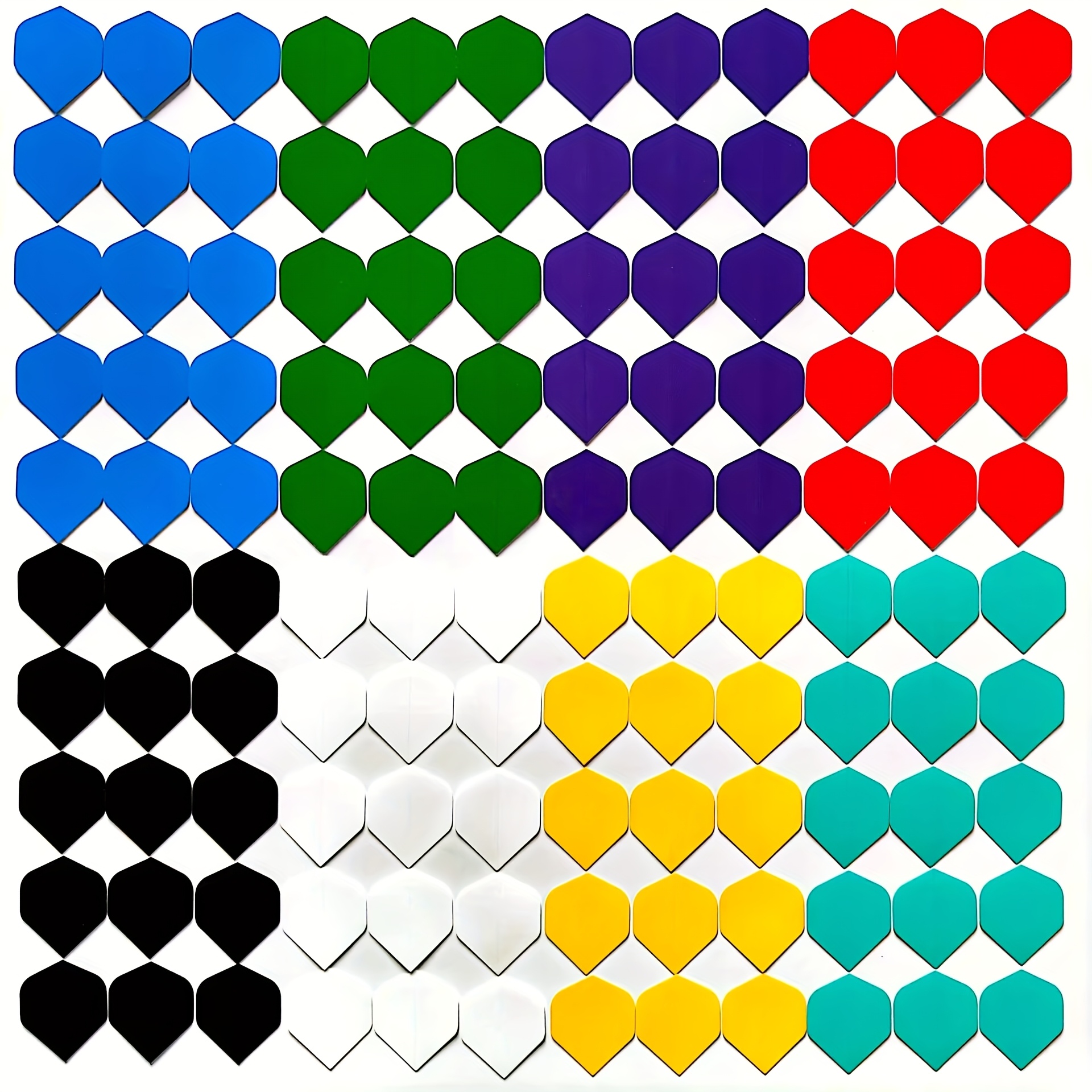 TEMU Standard Dart Flights 8 Sets 120pcs Durable Pet And Laser Replacement Feather Tail Wing - Perfect Accessories Equipment Supplies For Dart Games