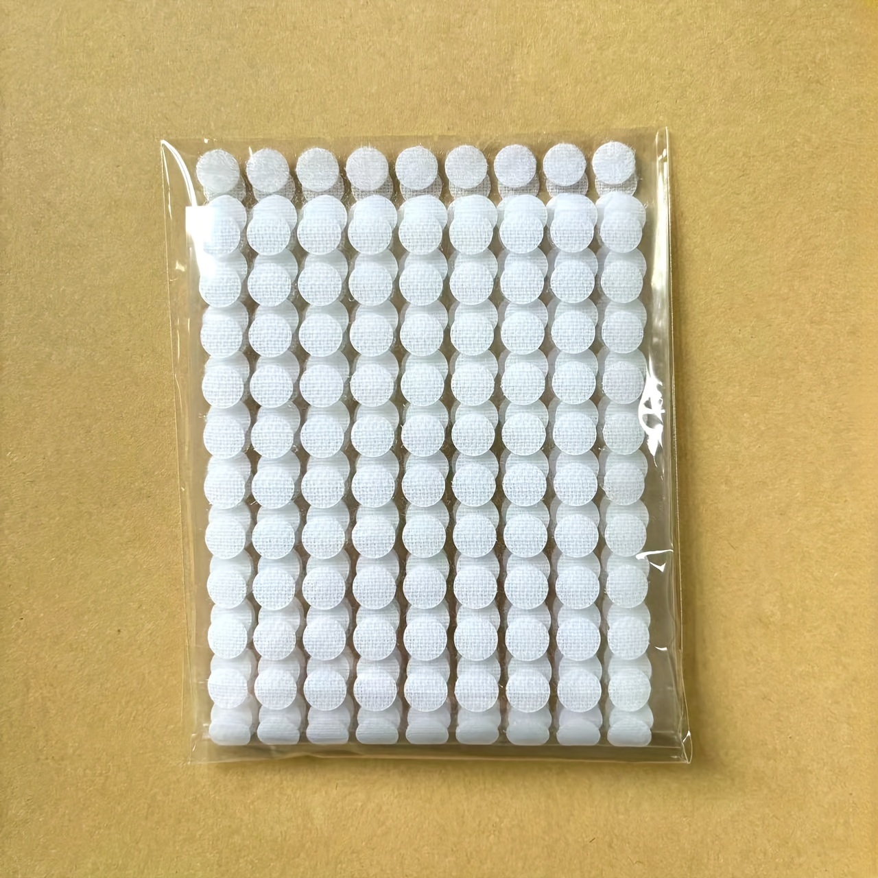 400pcs (200 Pairs) Self-Adhesive Hook and Loop Dots, 0.99 cm Diameter, White Nylon Magic Stickers for Classroom, Office, and Home Organization, Adhesive Dots | Easy Application Stickers | Nylon Adhesive Dots, Dot Stickers