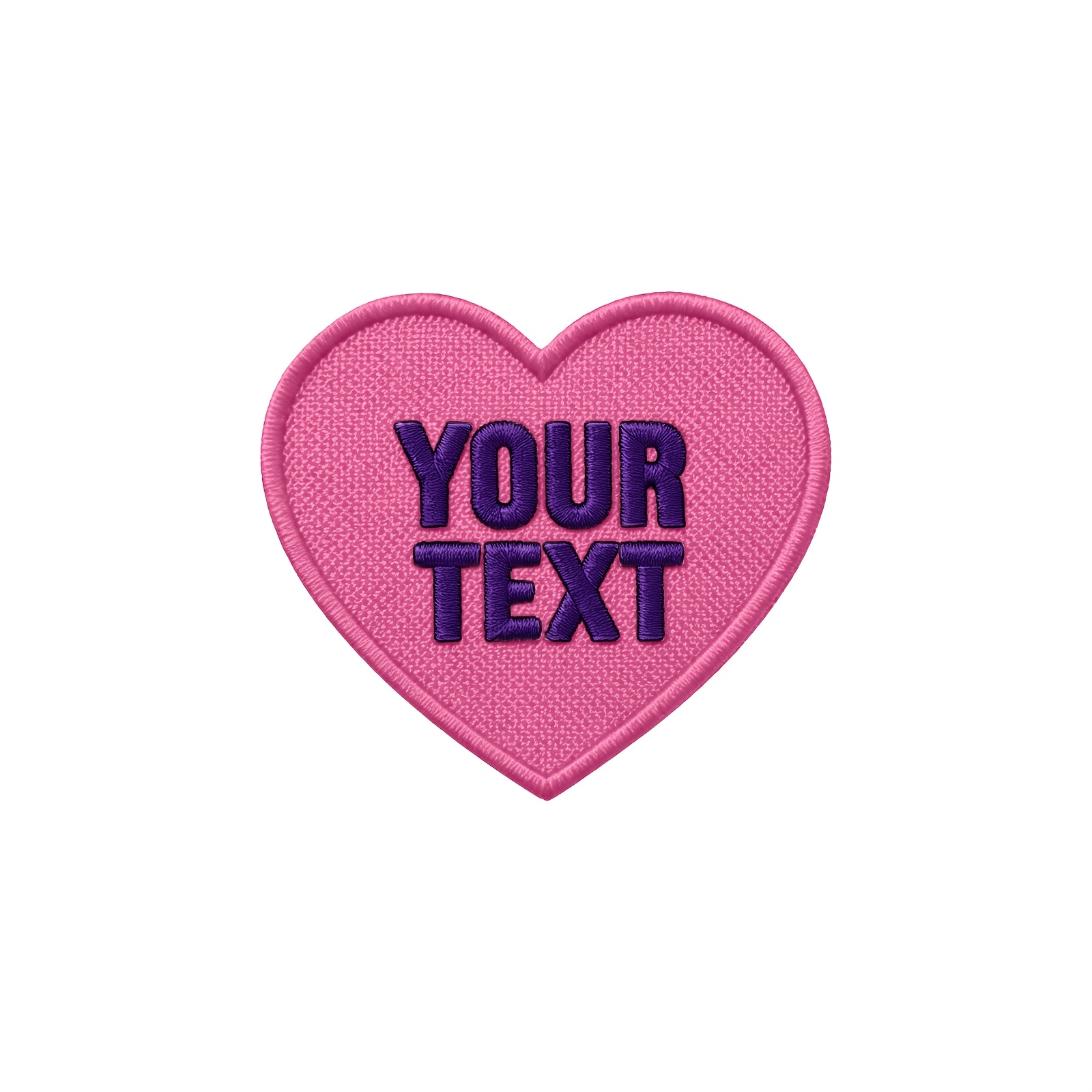 TEMU (customized) 1pc Custom Text Heart Embroidered Iron On Patch Personalized Name Sew On Patch For Jacket Jeans Backpack Hat Diy Decoration